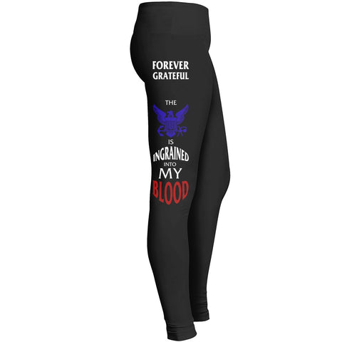 Us Navy Forever Grateful Leggings