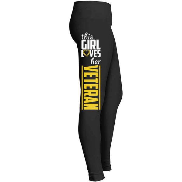She Loves Her Veteran Leggings