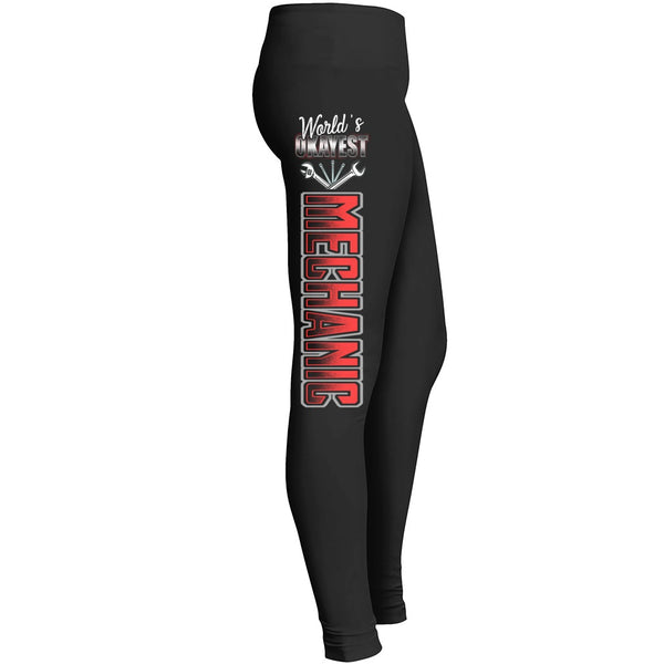 Worlds Okayest Mechanic Leggings