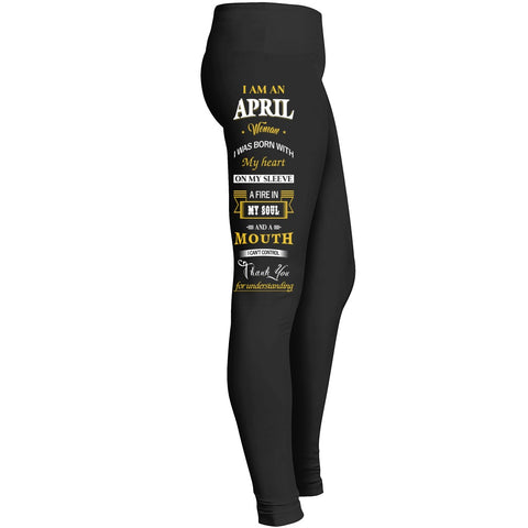 I Am An April Woman Leggings Leggings
