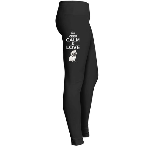 Keep Calm And Pug Leggings For Mom 