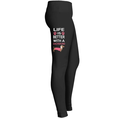 Life Is Better With A Dachshund Leggings For Mom 