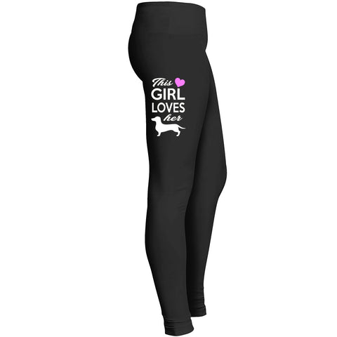 This Girl Loves Her Dachshund Leggings For Mom 