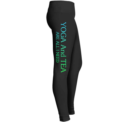 Yoga And Tea Are All I Need Graphic Leggings Design Leggings