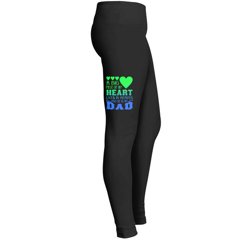 A Big Piece Of My Heart Lives In Heaven And She Is My Dad Tshirt 2 2 Leggings