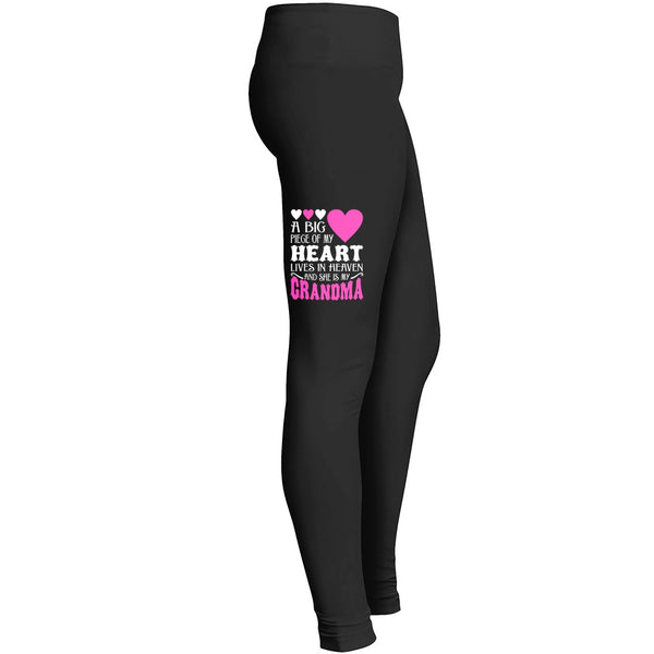 A Big Piece Of My Heart Lives In Heaven And She Is My Grandma Tshirt Leggings
