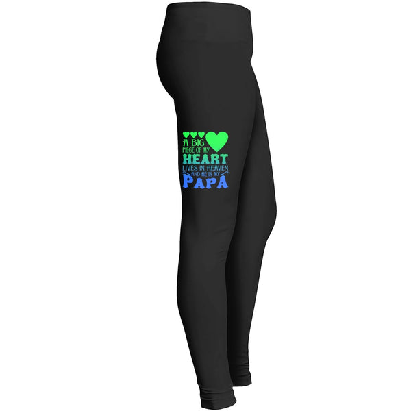 A Big Piece Of My Heart Lives In Heaven And She Is My Papa Tshirt 2 2 Leggings