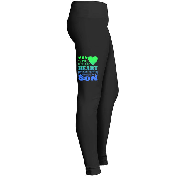 A Big Piece Of My Heart Lives In Heaven And She Is My Son Tshirt 2 2 Leggings