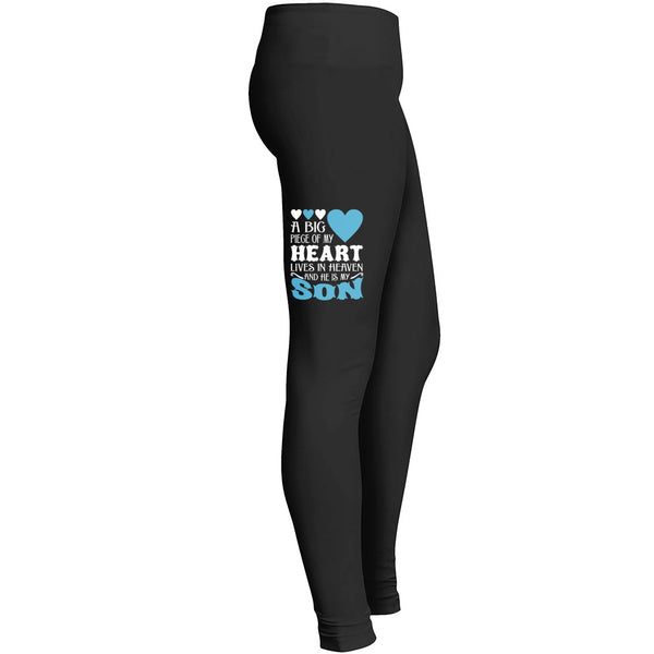 A Big Piece Of My Heart Lives In Heaven And She Is My Son Tshirt Leggings