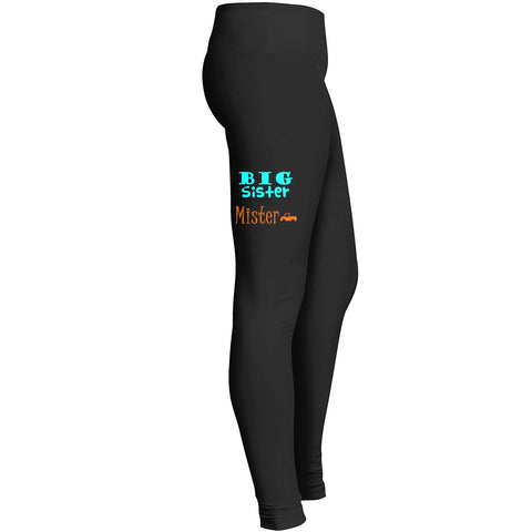 Big Sister To A Little Mister Car Tshirt 1 2 Leggings
