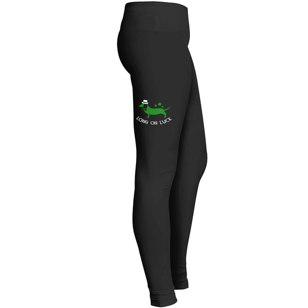 Dachshund Funny Shirtst Patricks Day Irish Long On Luck Leggings