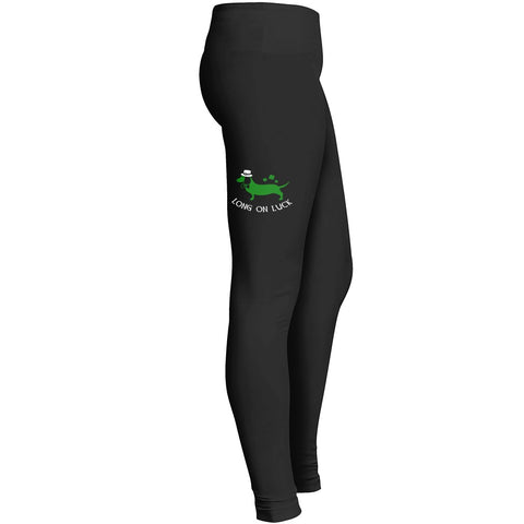 Dachshund Funny Shirtst Patricks Day Irish Long On Luck Leggings