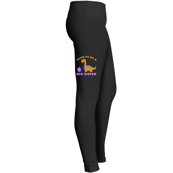 Dinosaur Soon To Be A Big Sister Tshirt 1 2 Leggings