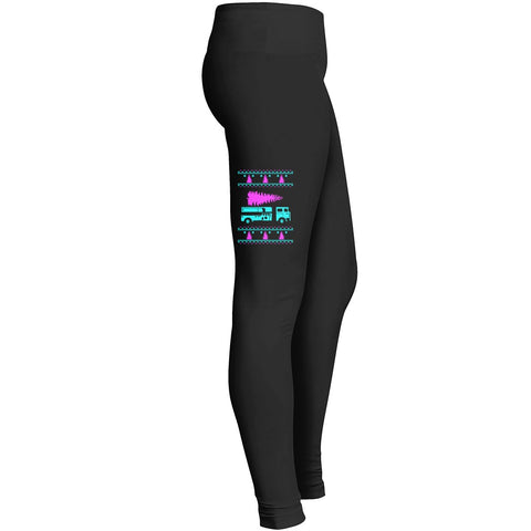 Firefighter Ugly Christmas Sweater Xmas 1 2 Leggings