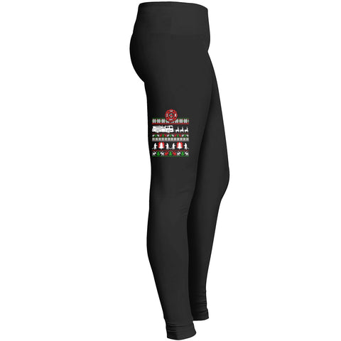 Firefighter Ugly Christmas Leggings