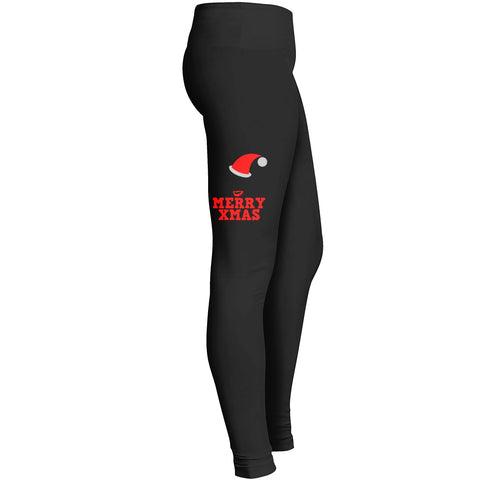 Girl With Santa Hat Merry Xmas Christmas Leggings