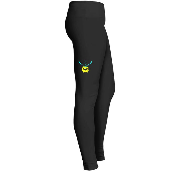 Halloween Wine And Witch 3 Leggings
