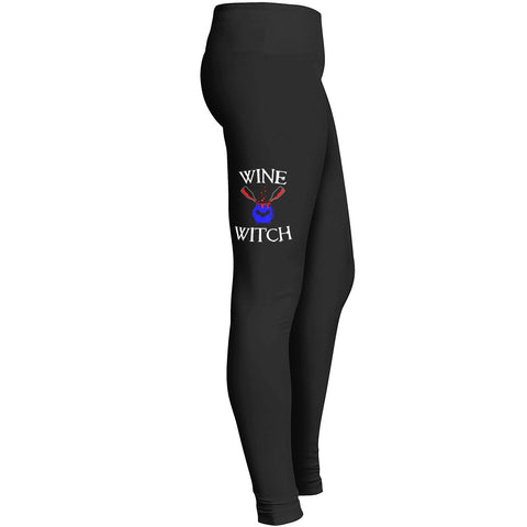 Halloween Wine And Witch Leggings