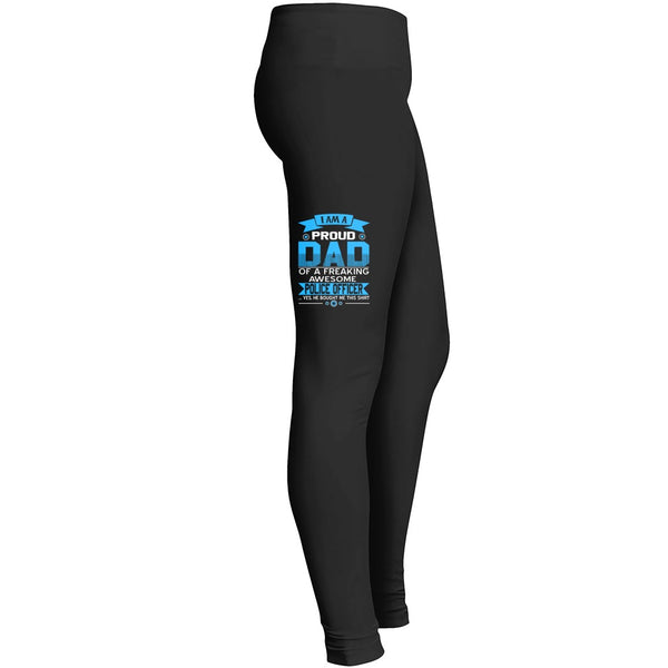 I Am A Proud Dad Of A Freaking Awesome Police Officer Tshirt 2 Leggings