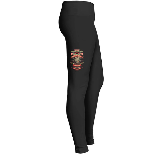 I Say Proud A Veteran God Bless America I Salute Our Flag And Give Thanks To Our Troops Leggings