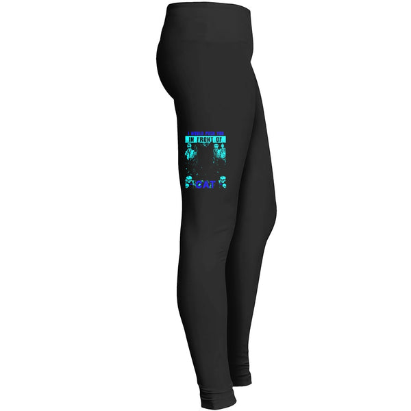 I Would Push You In Front Of Zombies To Save My Cat 2 Leggings