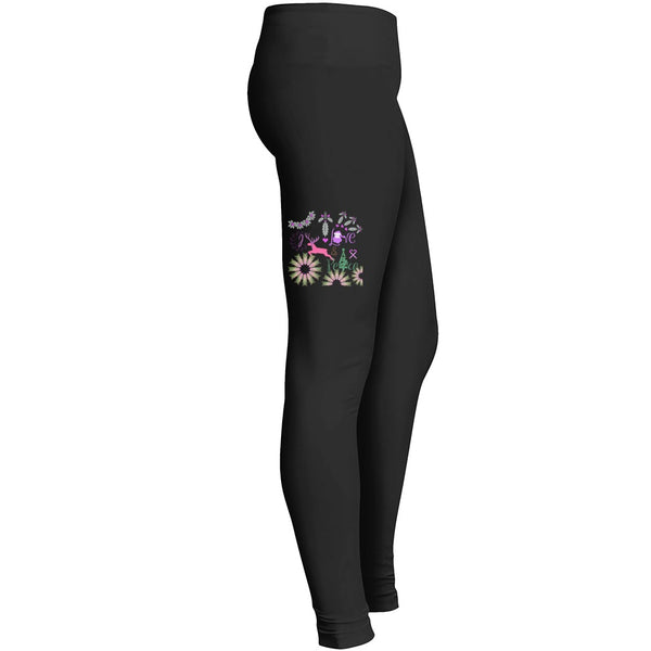Merry Christmas Santa Loves Peace Leggings