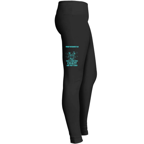 Proud Husband Of An Awesome Wife That Is Sometimes Crazy And Thats Okay Tshirt 2 Leggings