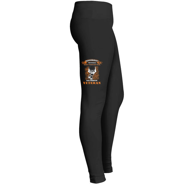 Remembering Individuals Who Fought For Our Freedom Veteran Leggings