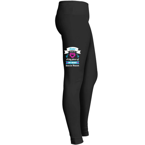 Sister A Piece Of My Heart Lives In Heaven Tshirt 1 5 Leggings
