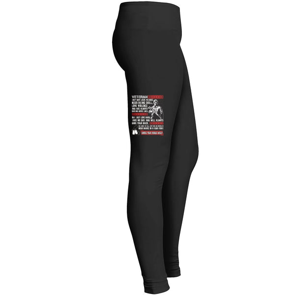 Veteran They May Lack Patience Leggings