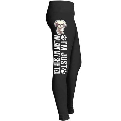 Walking My Shih Tzu Leggings