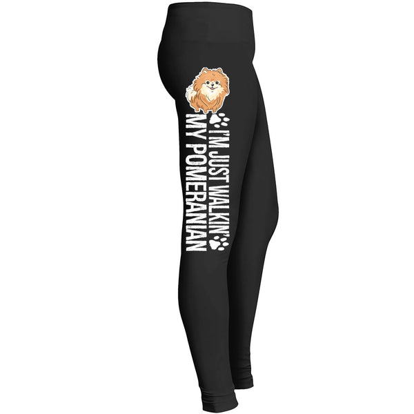 Walking My Pomeranian Leggings