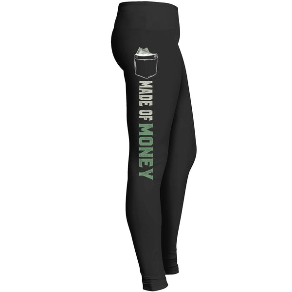 Made Of Money Leggings Funny Dollar Yoga Pant For Workout Girls Ladies Money Tights 