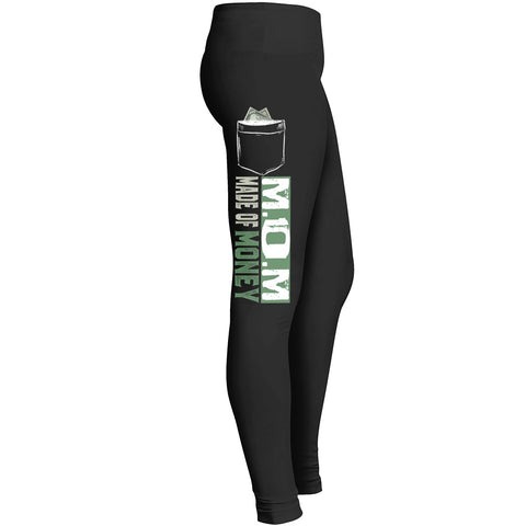 Mom Made Of Money Leggings Awesome Funny Dollar Leggings For Girl Fit For Yoga Or Outdoor Leggings