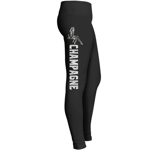 Champagne Lover Leggings Hungover For Alcohol Wine Beer Champagne Lover Girl Wife Girlfriend Mom Leggings