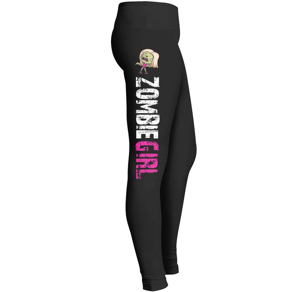 Zombie Girl Leggings Dangerous Corpse Horror Fantasy Halloween Workout Tights Zombie Love Girl Yoga Leggings