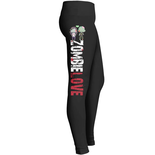 Zombie Love Leggings Dangerous Corpse Horror Fantasy Halloween Workout Tights Zombie Love Girl Yoga Leggings