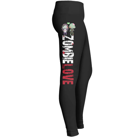 Zombie Love Leggings Dangerous Corpse Horror Fantasy Halloween Workout Tights Zombie Love Girl Yoga Leggings