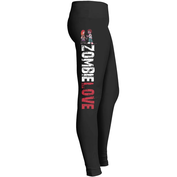 Zombie Love Leggings Dangerous Corpse Horror Fantasy Halloween Workout Tights Zombie Love Girl Yoga Leggings
