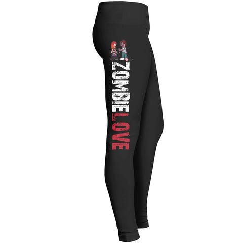 Zombie Love Leggings Dangerous Corpse Horror Fantasy Halloween Workout Tights Zombie Love Girl Yoga Leggings