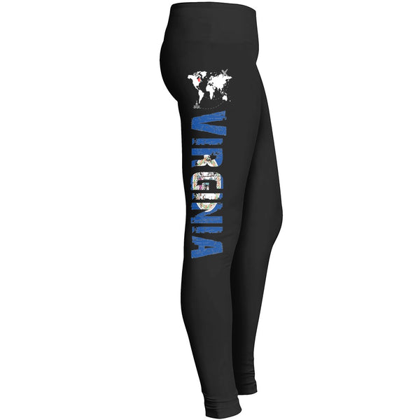 Virginia Girls Leggings Awesome Workout Leggings For Patriotic Virginia Mom Wife Women Lady Leggings