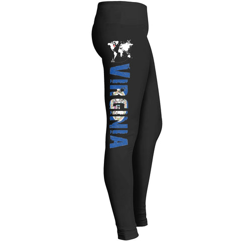 Virginia Girls Leggings Awesome Workout Leggings For Patriotic Virginia Mom Wife Women Lady Leggings