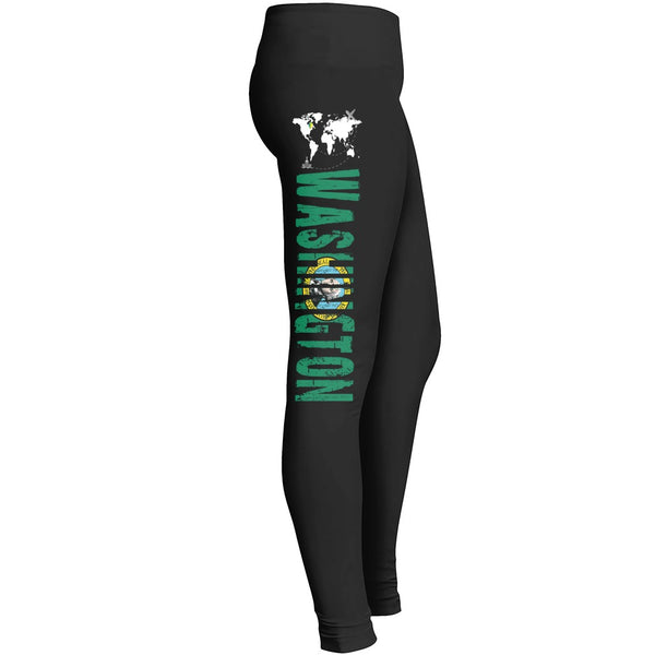 Washington Girls Leggings Awesome Workout Leggings For Patriotic Washington Mom Wife Women Lady Leggings