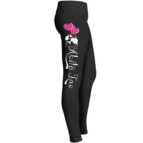 I Love Akita Inu Dog Leggings For Crazy Dog Lover Girls Pink Usa Printed Hot Yoga Pant For Pet Lover Leggings