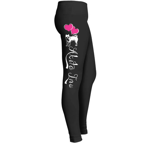I Love Akita Inu Dog Leggings For Crazy Dog Lover Girls Pink Usa Printed Hot Yoga Pant For Pet Lover Leggings