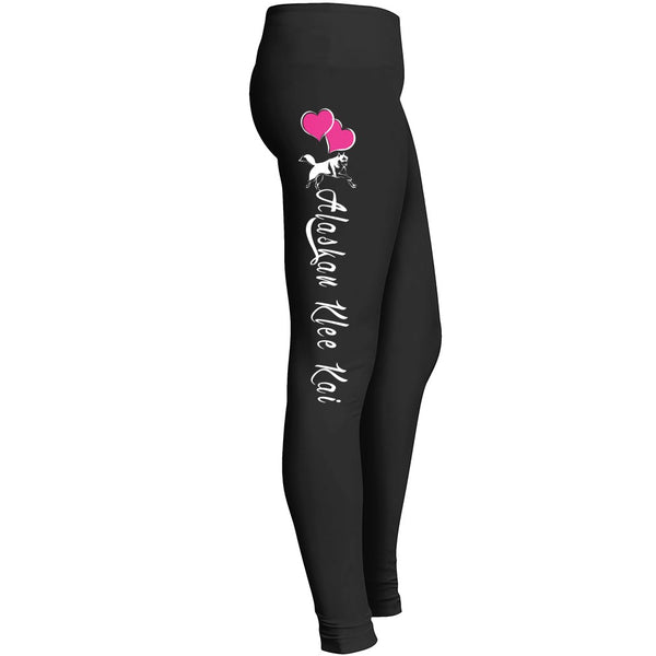 I Love Alaskan Klee Kai Dog Leggings For Crazy Dog Lover Girls Pinkhot Yoga Pant For Pet Lover Leggings