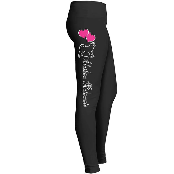 I Love Alaskan Malamute Dog Leggings For Crazy Dog Lover Girls Pinkhot Yoga Pant For Pet Lover Leggings