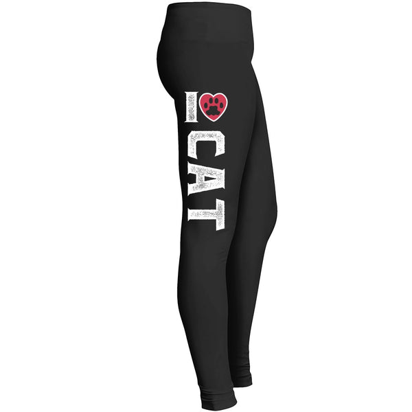 I Love Cat Leggings Fit For Indoor Outdoor Workout Yoga For Women Girl Wife Mom Lady Mommy Best Gift Leggings