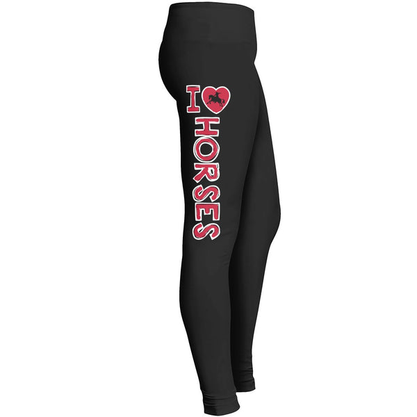 I Love Horse Leggings Awesome Race Lover Pant For Girl Mom Grandmother Mommy Mothers Day Gift For Ho Leggings