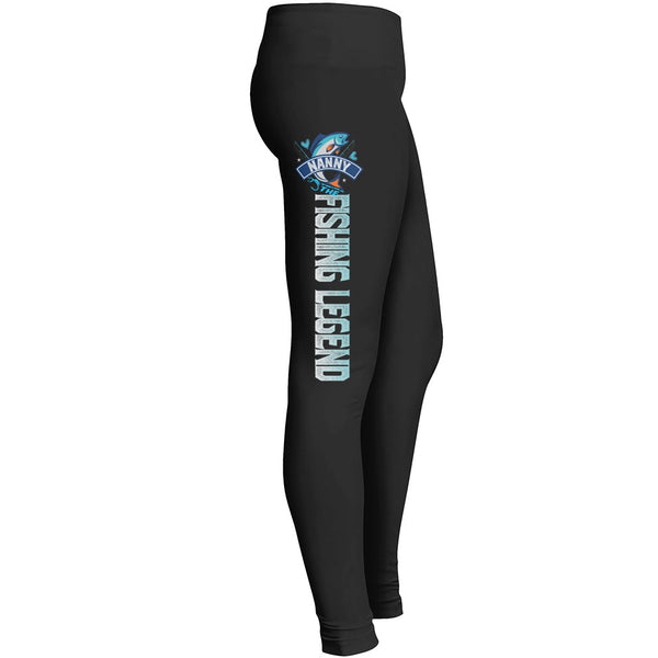 Fishing Nanny The Fishing Legend Leggings Forawesome Girl Mommy Lady Pants Fit For Indoor Outdoor Leggings